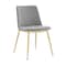 Armen Living Messina Modern Gray Velvet and Gold Metal Leg Dining Room Chairs, PK2 LCMSSIGLGRY - alternate 9